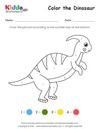 free printable color the dinosaur 1