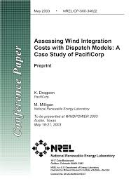 Pdf Assessing Wind Integration Costs With Dispatch Models