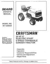 craftsman 917 250032 owner s manual pdf