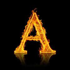 premium photo fire alphabet letter a