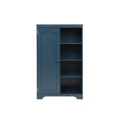 urtr navy blue wooden armoire 3 shelves