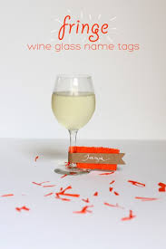 Diy Fringe Wine Glass Name Tags