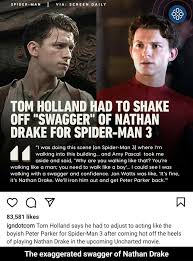 Walk like a man is one of the best movies available in hd quality and with english subtitles for free. Spider Man I Via Screen Daily Bis Tom Holland Had To Shake Off Swagger Of Nathan Drake For Spider Man 3 I Was Doing This Scene On Spider Man 3 Where I M I Walking