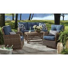 Various types of fire pits and heaters are available at sam's club®. Members Mark Agio Fremont 4 Piece Patio Deep Seating Set With Sunbrella Fabric Indigo Sam S Club Outdoor Furniture Sets Patio Furniture Sets Deep Seating