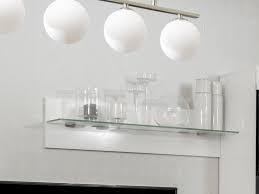 Modern White Gloss Display Glass Shelf