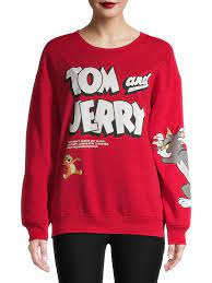 Tom & Jerry Juniors Graphic LS Sweatshirt - Walmart.com