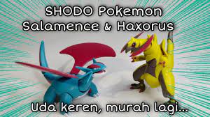 Review Action Figure #102 Shodo Pokemon Salamence & Haxorus - YouTube