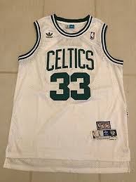 Boston Celtics 33 Larry Bird Hardwood Classics Sewn Jersey