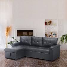 Convertible Sofa Dark Gray
