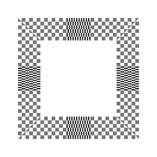 black and white checd square frame