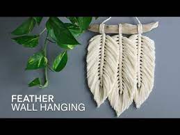 Diy Macrame Tutorial 3 Feather Wall