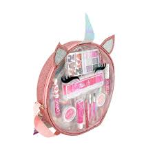 pink viva cosmetic set with glitter bag