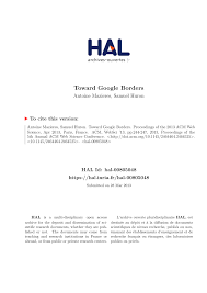 The general idea is to affect google's relevance algorithm by incorporating the keywords being targeted in various places. Pdf Toward Google Borders