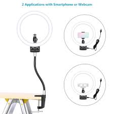 Neewer 8 9 Inches Webcam Light For Logitech Webcam Dimmable Usb Led Ring Light With Flexible Stand And Phone Holder For Logitech Webcam C920 C922x C930e Brio 4k C925e C922 C930 C615 And