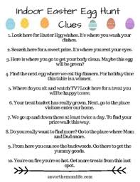 These clue cards are not as childish as the rest. Easter Egg Hunt Clues Worksheets Teaching Resources Tpt