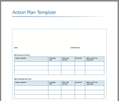 Action Plan Templates In Up Excel