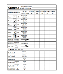 The objective of the gaming is to get points, that will be noted either on a yahtzee score card or a yahtzee score board, by rolling 5 dice and making particular combinations. Yahtzee Card Printable Free Printable Yahtzee Score Sheets