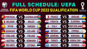 So ukraine & switzerland drawn into 5 team wc 2022 q groups. Match Schedule Fifa World Cup 2022 European Qualifiers Group Stage Fixtures Youtube