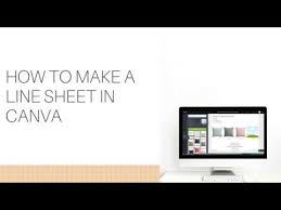 how to make a line sheet in canva in