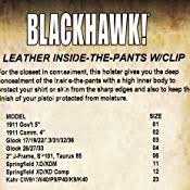 Inquisitive Blackhawk Iwb Holster Size Chart 2019