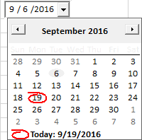insert calendar in excel date picker
