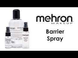 makeup with mehron barrier spray