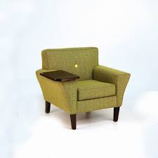 This lounge chair with tablet arm has storage under the seat for holding books and supplies. Guestsupply Us Lounge Chair With Tablet Arm Lime 33hx30lx39 5w