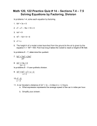 Sections 7 4 7 5 Solving Equations By
