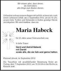 Maria Habeck | Nordkurier Anzeigen - 006207701901