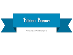 Blue Ribbon Banner Powerpoint Template