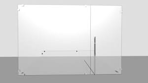 3d Model Modern Tempered Glass Door Vr