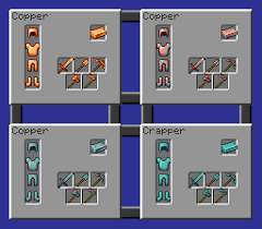 To craft copper armors you need to use copper blocks for the boots, exposed copper blocks for the leggings i was going to coment how did you make the armor texture but the i saw you use optifine. Copper Tools Phoenixsc