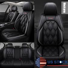 Front Rear Car Seat Covers Black