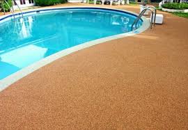 rubber pool decking