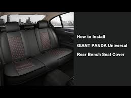 Giant Panda Rear Bench Car Seat Cover