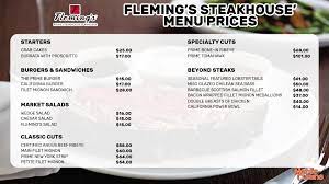 fleming s steakhouse menu s