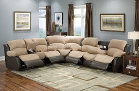transitional reclining sectional
