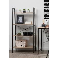 Industrial Style 4 Tier Ladder Shelf