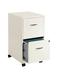 Whether metal or wood, a filing cabinet with two drawers takes up a small amount of space while holding a large amount of papers. Realspace 2 Drawer Mobile Cabinet Pearl Office Depot