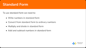Standard Form Gcse Maths Steps