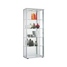 Selby 2 Doors Display Cabinet In Silver