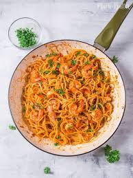 tomato shrimp spaghetti pasta quick