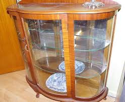 Curved Glass Vintage China Cabinet