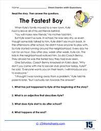 short stories with questions worksheets