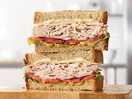 roast turkey swiss sandwich nutrition