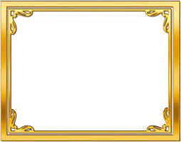 rectangle golden frame border png image