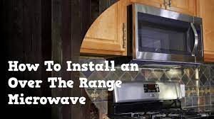 Make a mark at this spot. How To Install An Over The Range Microwave And Remove The Old One Youtube