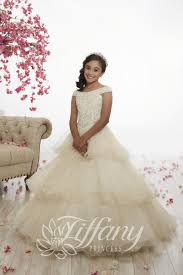 Tiffany Princess Pageant Dress Ivory Champagne Sizes 0 16