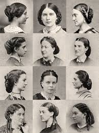 The back of the head is covered with short curls, and a row of short curls fall over the forehead. 1860 S Hairpiece Wardrobe Victorian Hairstyles Historical Hairstyles Civil War Hairstyles