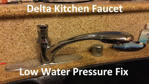 delta kitchen faucet low water pressure